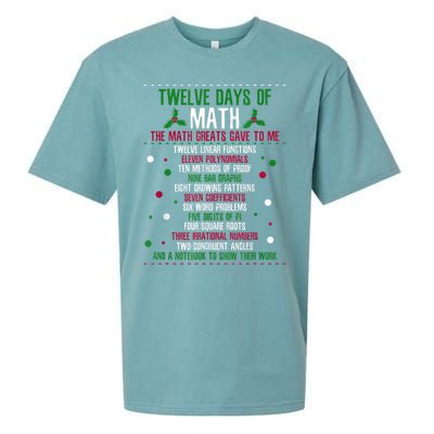 Christmas 12days Of Math Sueded Cloud Jersey T-Shirt