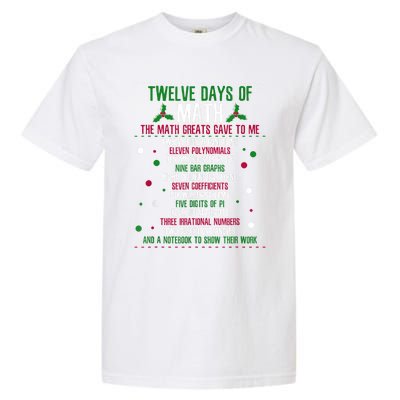 Christmas 12days Of Math Garment-Dyed Heavyweight T-Shirt