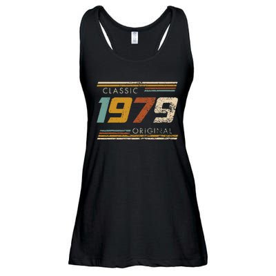 Classic 1979 Original Vintage Birthday Est 1979 Edition Ladies Essential Flowy Tank