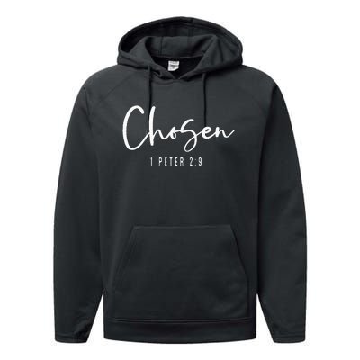 Chosen 1 Peter 29 Chosen Christian Performance Fleece Hoodie