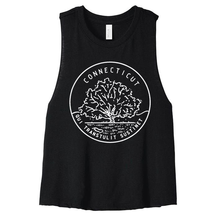 Connecticut 1788 State Of Connecticut Women's Racerback Cropped Tank