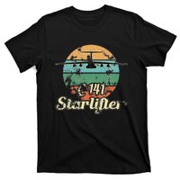 C 141 Starlifter Retro Sunset Airlift Cargo Airplane T-Shirt