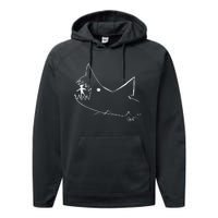 Cult 1970s Shark Movie Chalkboard Pic Performance Fleece Hoodie