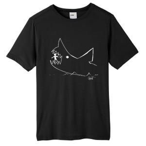 Cult 1970s Shark Movie Chalkboard Pic Tall Fusion ChromaSoft Performance T-Shirt