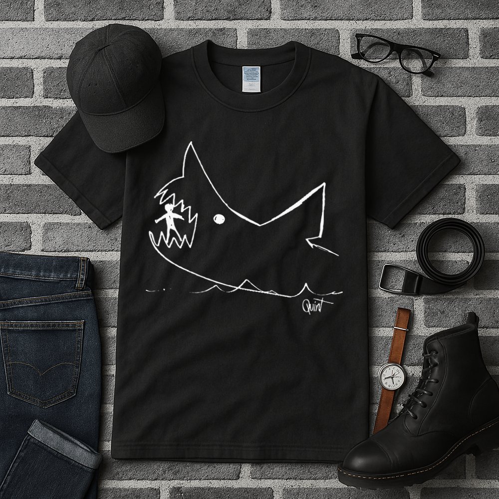 Cult 1970s Shark movie chalkboard pic Tall T-Shirt