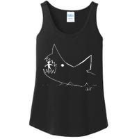 Cult 1970s Shark movie chalkboard pic Ladies Essential Tank