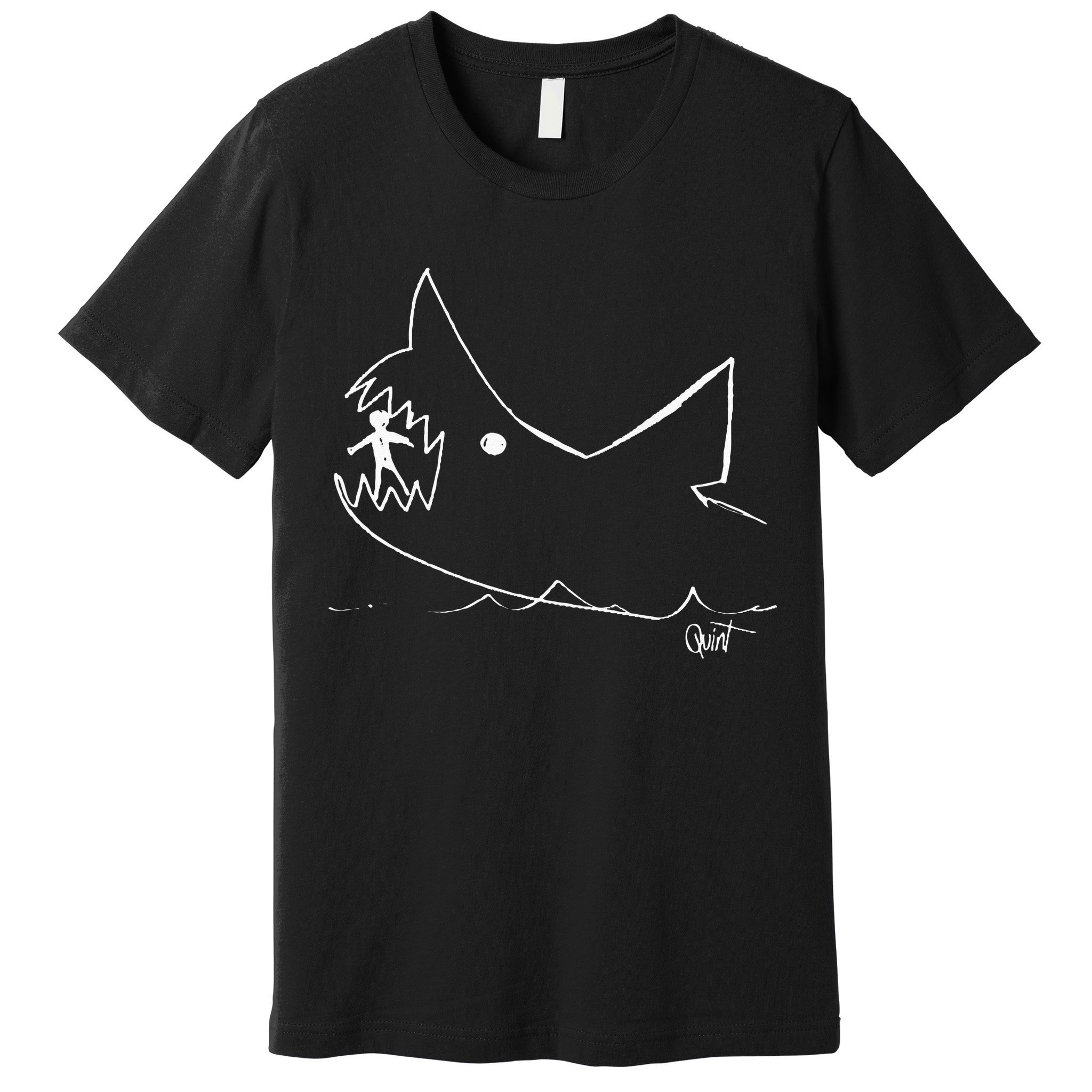 Cult 1970s Shark movie chalkboard pic Premium T-Shirt