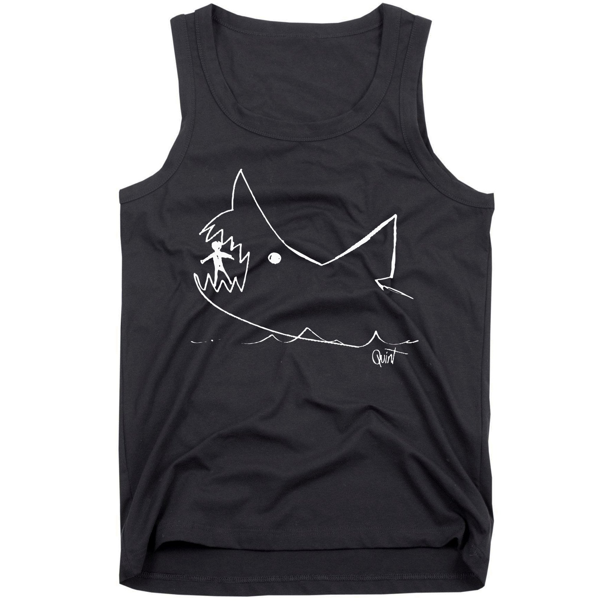 Cult 1970s Shark movie chalkboard pic Tank Top