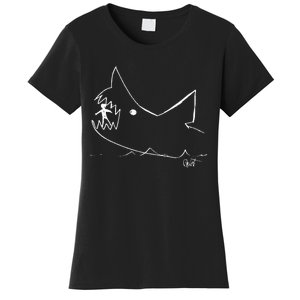 Cult 1970s Shark movie chalkboard pic Women's T-Shirt