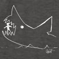 Cult 1970s Shark movie chalkboard pic Vector Backpack