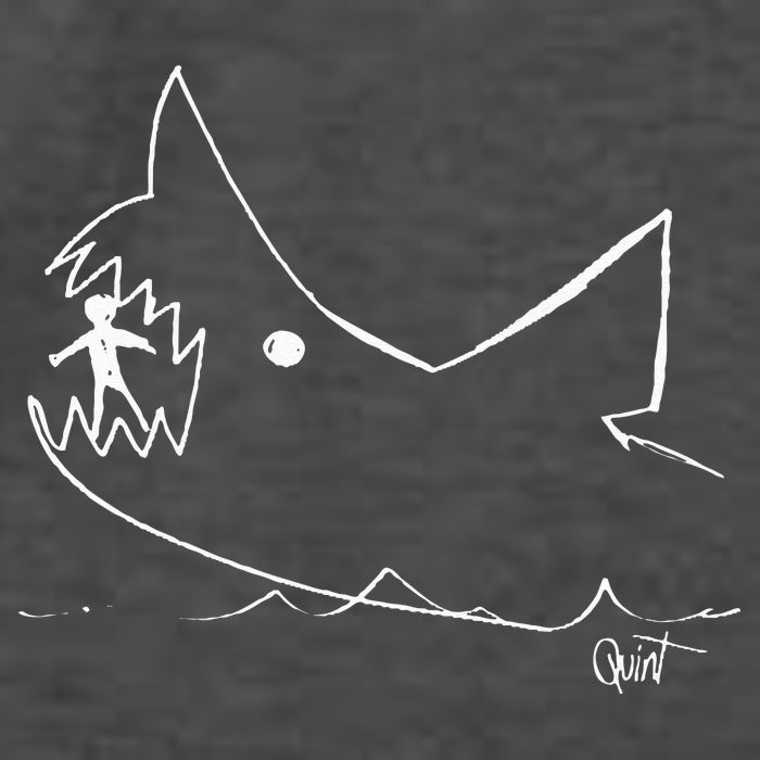 Cult 1970s Shark movie chalkboard pic Vector Backpack