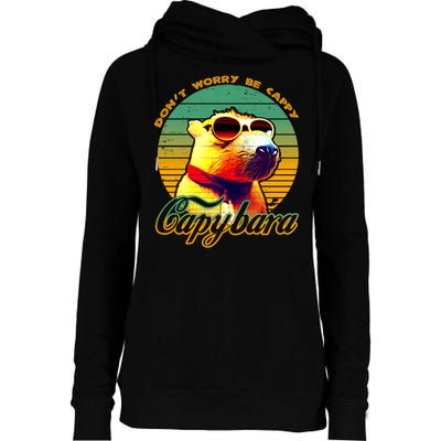 Capybara (1) T-Shirt Womens Funnel Neck Pullover Hood