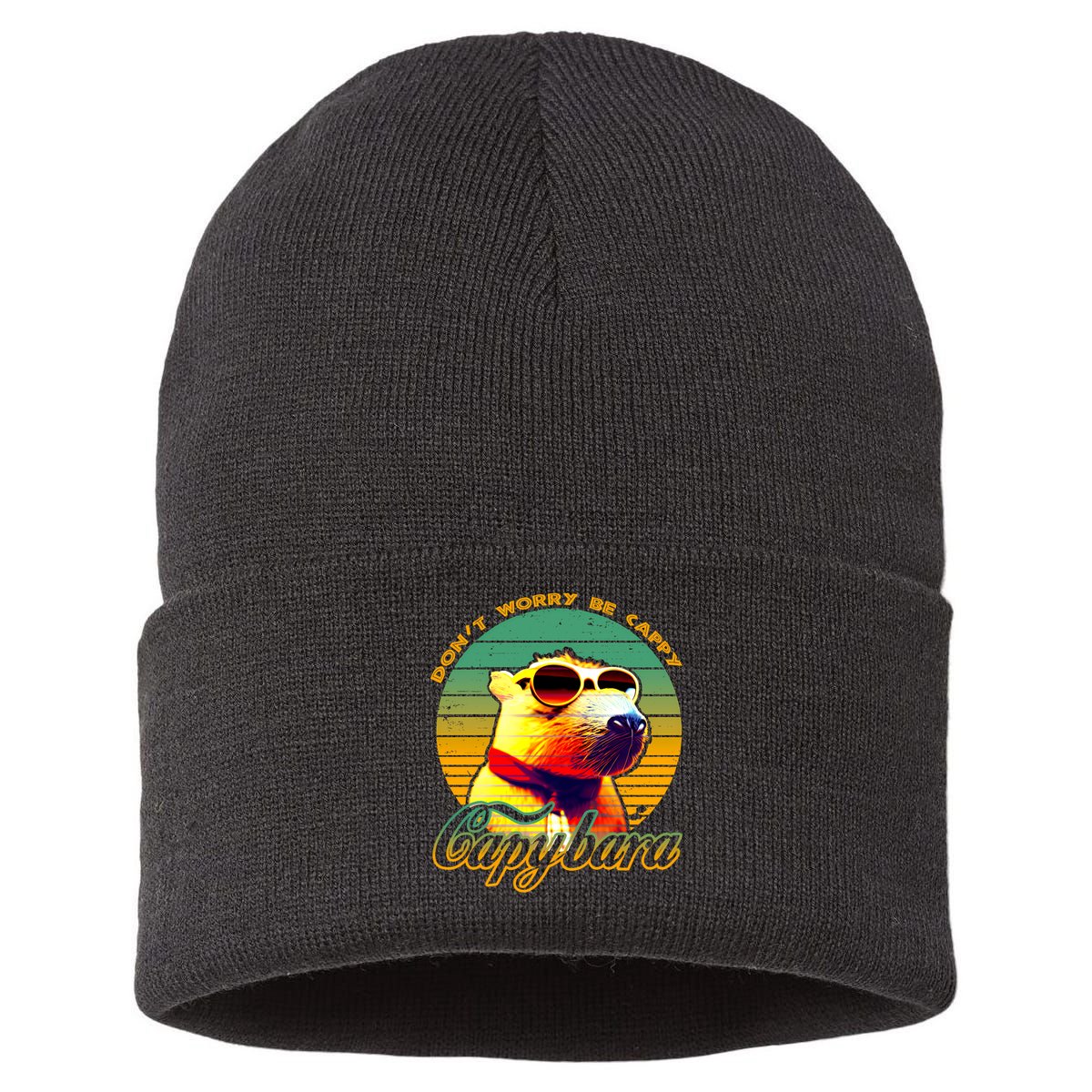 Capybara (1) T-Shirt Sustainable Knit Beanie