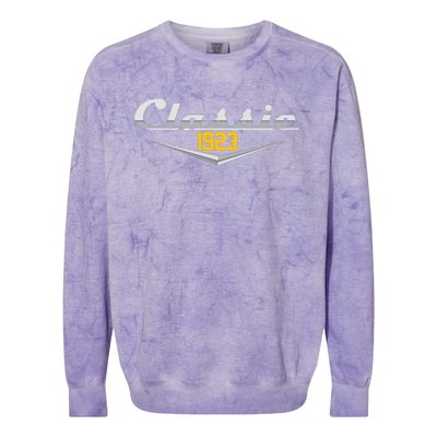 Classic 1923 Vintage 100th Birthday Colorblast Crewneck Sweatshirt