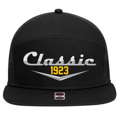 Classic 1923 Vintage 100th Birthday 7 Panel Mesh Trucker Snapback Hat