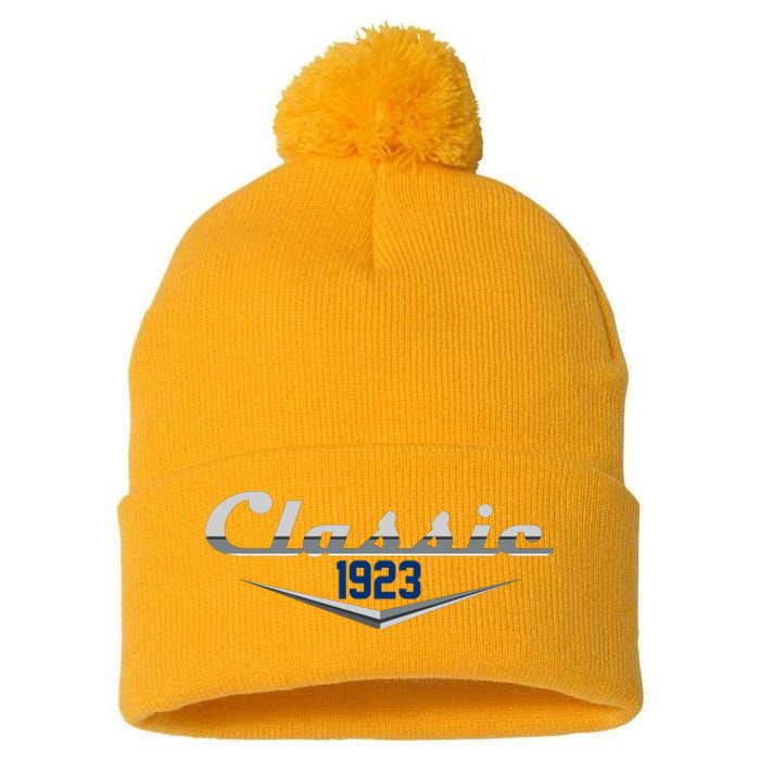 Classic 1923 Vintage 100th Birthday Pom Pom 12in Knit Beanie