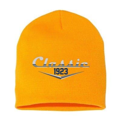 Classic 1923 Vintage 100th Birthday Short Acrylic Beanie