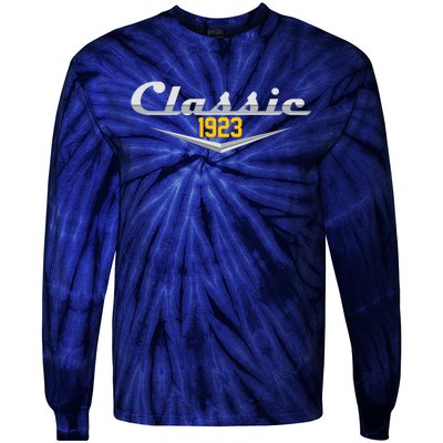 Classic 1923 Vintage 100th Birthday Tie-Dye Long Sleeve Shirt