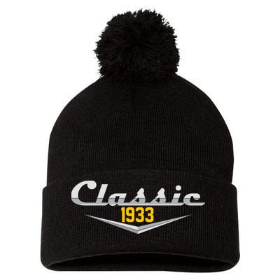 Classic 1933 Vintage 90th Birthday Pom Pom 12in Knit Beanie