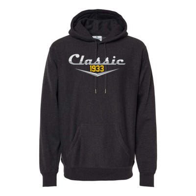 Classic 1933 Vintage 90th Birthday Premium Hoodie