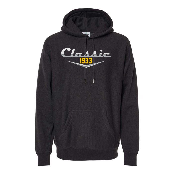 Classic 1933 Vintage 90th Birthday Premium Hoodie