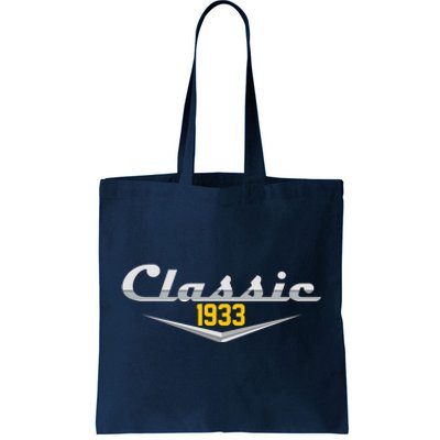 Classic 1933 Vintage 90th Birthday Tote Bag