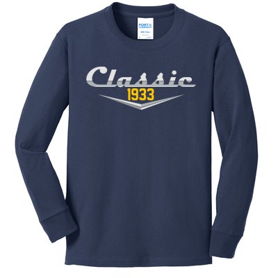 Classic 1933 Vintage 90th Birthday Kids Long Sleeve Shirt