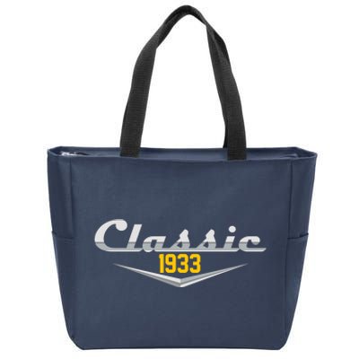 Classic 1933 Vintage 90th Birthday Zip Tote Bag