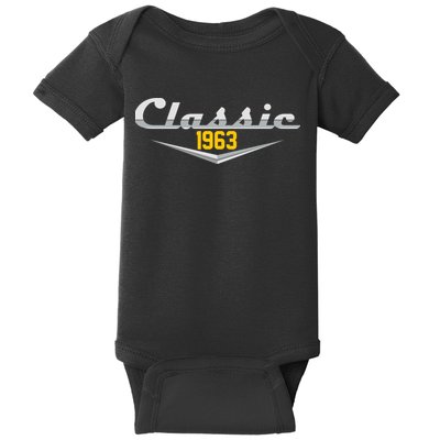 Classic 1963 Vintage 60th Birthday Baby Bodysuit
