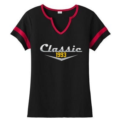 Classic 1993 Vintage 30th Birthday Ladies Halftime Notch Neck Tee