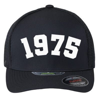 Classic 1975 Varsity Vintage College Style 49th Birthday Flexfit Unipanel Trucker Cap