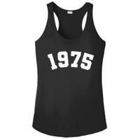 Classic 1975 Varsity Vintage College Style 49th Birthday Ladies PosiCharge Competitor Racerback Tank