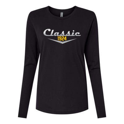 Classic 1924 Vintage 100th Birthday Womens Cotton Relaxed Long Sleeve T-Shirt