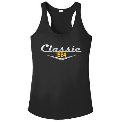 Classic 1924 Vintage 100th Birthday Ladies PosiCharge Competitor Racerback Tank