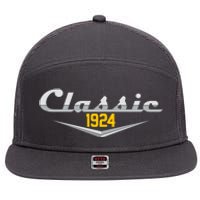 Classic 1924 Vintage 100th Birthday 7 Panel Mesh Trucker Snapback Hat