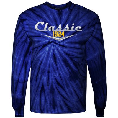 Classic 1924 Vintage 100th Birthday Tie-Dye Long Sleeve Shirt