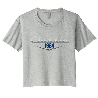 Classic 1924 Vintage 100th Birthday Women's Crop Top Tee