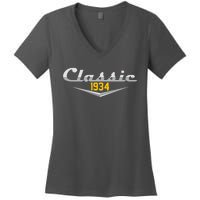 Classic 1934 Vintage 90th Birthday Women's V-Neck T-Shirt