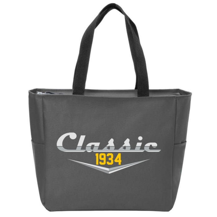 Classic 1934 Vintage 90th Birthday Zip Tote Bag