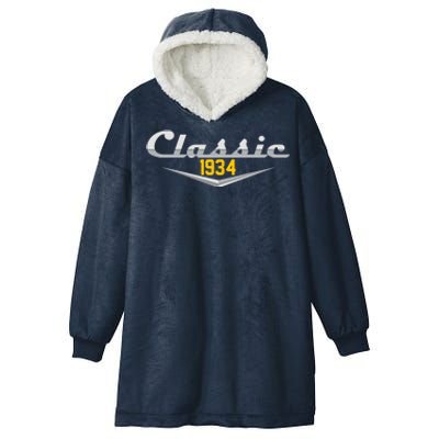 Classic 1934 Vintage 90th Birthday Hooded Wearable Blanket