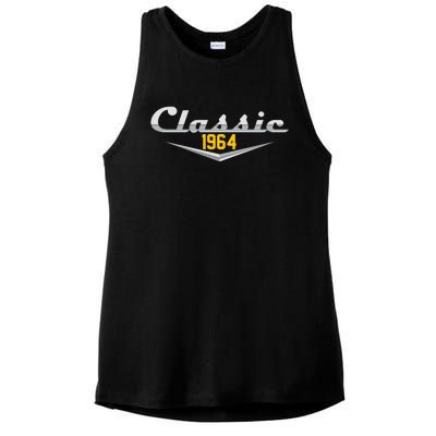 Classic 1964 Vintage 60th Birthday Ladies PosiCharge Tri-Blend Wicking Tank