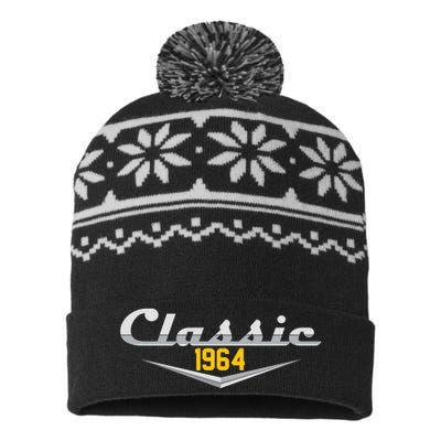 Classic 1964 Vintage 60th Birthday USA-Made Snowflake Beanie