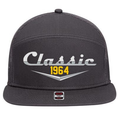 Classic 1964 Vintage 60th Birthday 7 Panel Mesh Trucker Snapback Hat