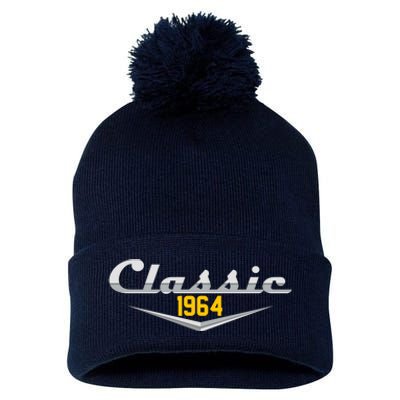 Classic 1964 Vintage 60th Birthday Pom Pom 12in Knit Beanie