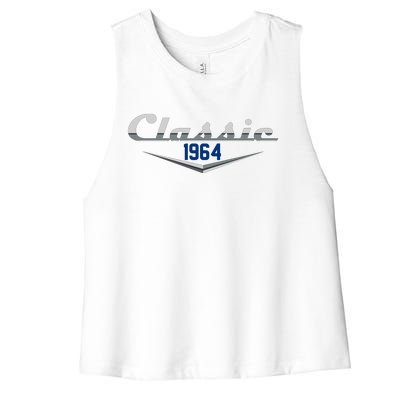 Classic 1964 Vintage 60th Birthday Women's Racerback Cropped Tank