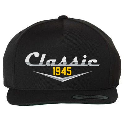 Classic 1945 Vintage 80th Birthday Wool Snapback Cap