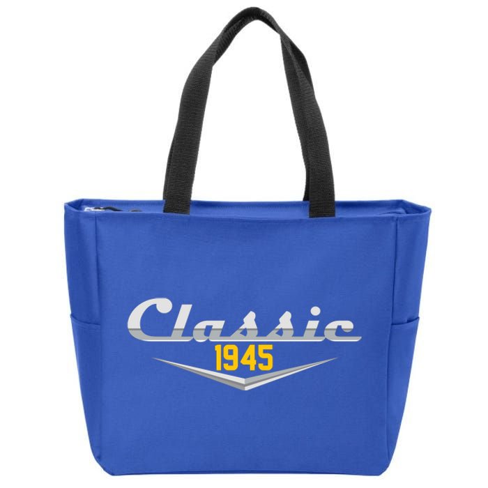 Classic 1945 Vintage 80th Birthday Zip Tote Bag