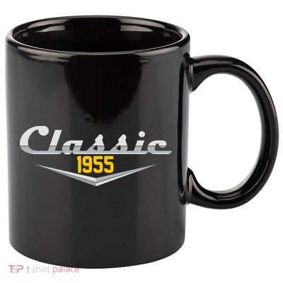 Classic 1955 Vintage 70th Birthday 11oz C Handle Ceramic Mug