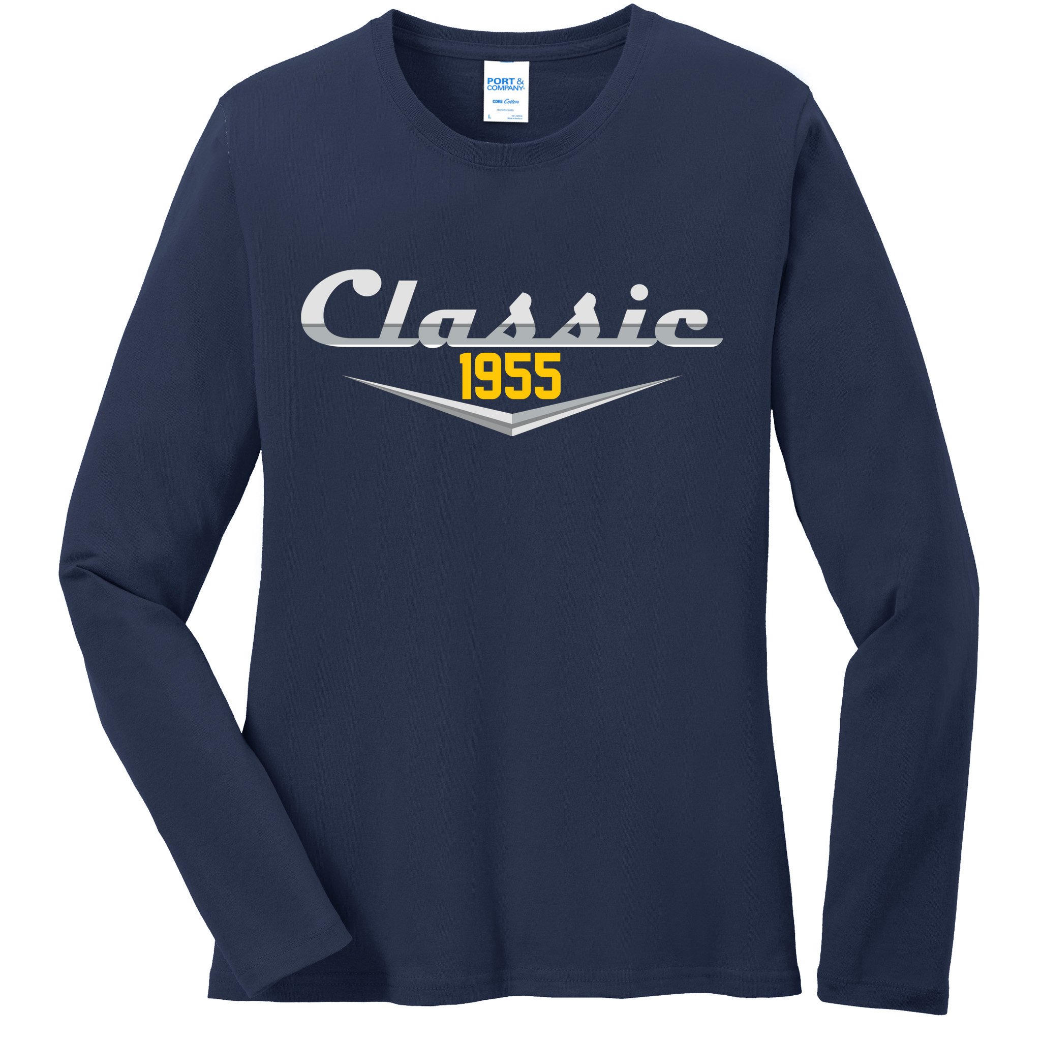 Classic 1955 Vintage 70th Birthday Ladies Long Sleeve Shirt