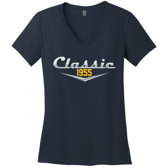 Classic 1955 Vintage 70th Birthday Women's V-Neck T-Shirt